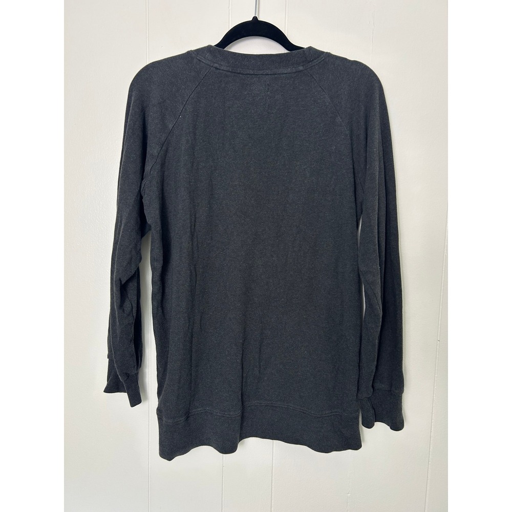 Pact Organic Cotton Airplane Sweatshirt Women L Gray Long sleeve cozy earthy - Picture 2 of 10